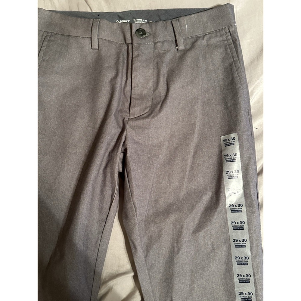 Old Navy Slim Ultimate Pants Size 29X30 Light Grey Designed In San Francisco - Picture 3 of 8